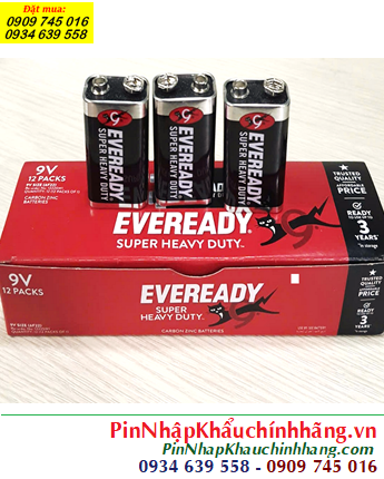 COMBO mua 01hộp =12viên Pin 9v Eveready 1222-SW1 6F22 chính hãng _Giá chỉ 289.000/Hộp 12viên
